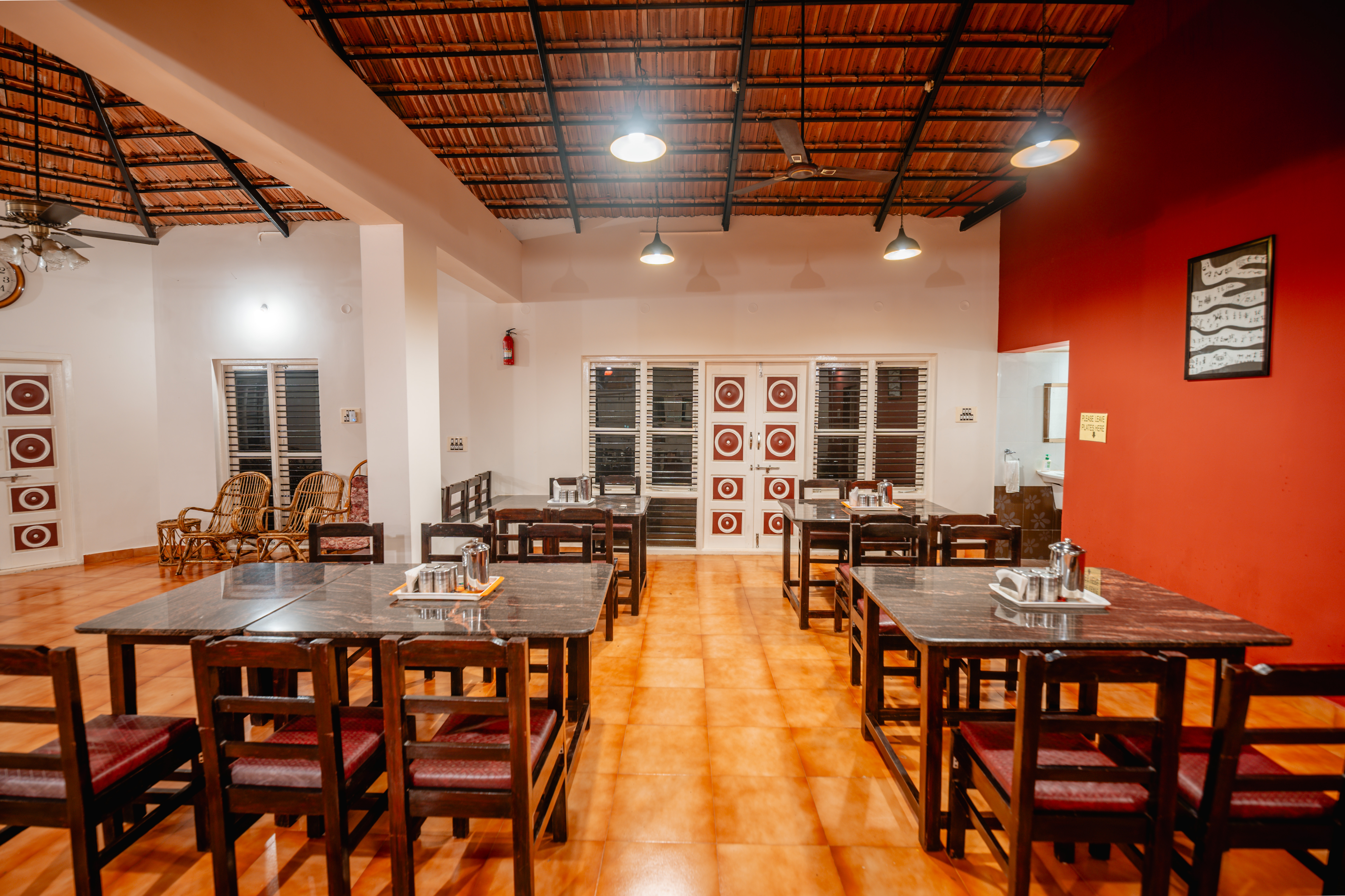Open-air dining area
